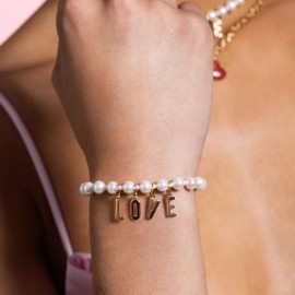 Bracciale Perla e zirconi milky rosa Rue Des Mille [53ceab48]