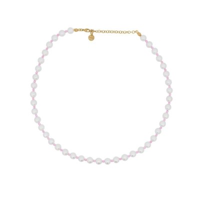 Girocollo Perla e zirconi milky rosa Rue Des Mille [05181926]