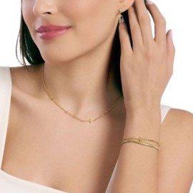 Orecchini dorati con cristalli e croci Kidult [fbaef804]