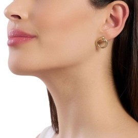 Orecchini dorati con doppio cerchio Kidult [0e0c6cd3]