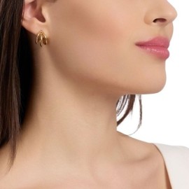 Orecchini dorati con semicerchi Kidult [3668a9dd]