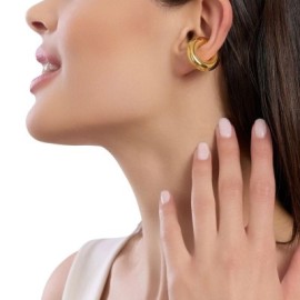 Orecchino ear cuff in acciaio dorato Kidult [fba0a1b5]