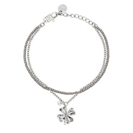 Bracciale a catene con quadrifoglio e cristallo Kidult [4ed4e13d]