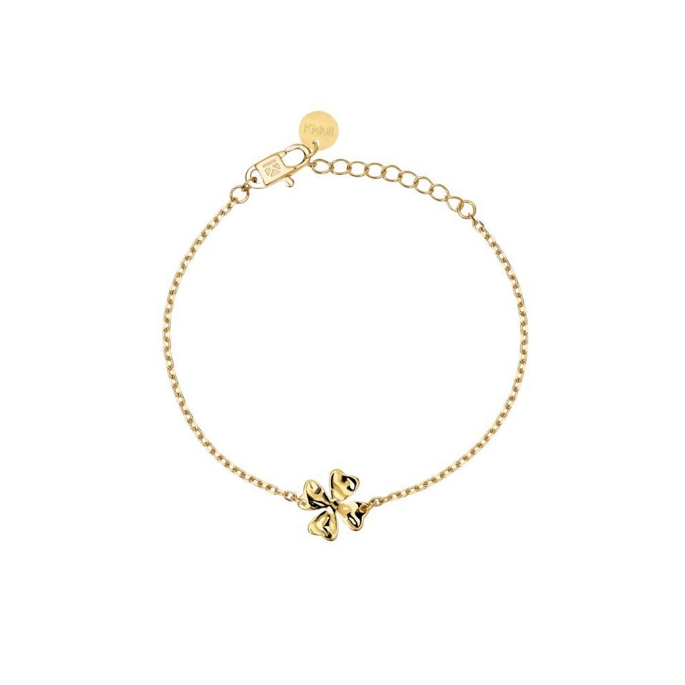 Bracciale dorato con quadrifoglio Kidult [c978393c]