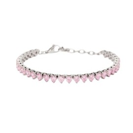 Bracciale tennis cuore con zirconi rosa Kidult [5c3f3239]