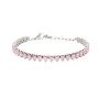 Bracciale tennis cuore con zirconi rosa Kidult [5c3f3239]
