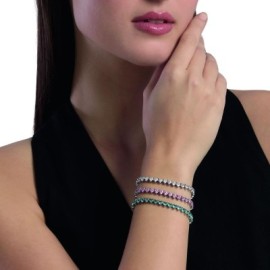 Bracciale tennis cuore con zirconi rosa Kidult [5c3f3239]