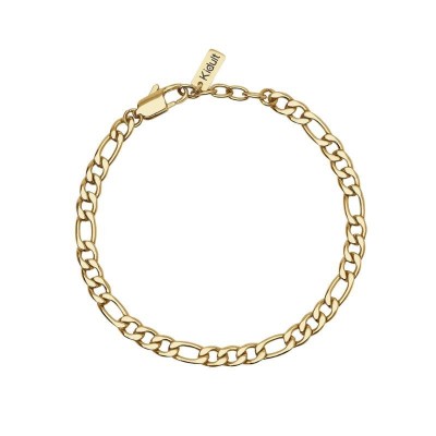 Bracciale uomo in acciaio dorato con catena figaro Kidult [70bbe5e3]