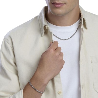 Collana con catena franco in acciaio Kidult [3521c4c0]