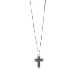 Collana da uomo con croce nera Kidult [6bab5fcc]
