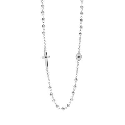 Collana in acciaio con croce Kidult [f0b5e5ca]