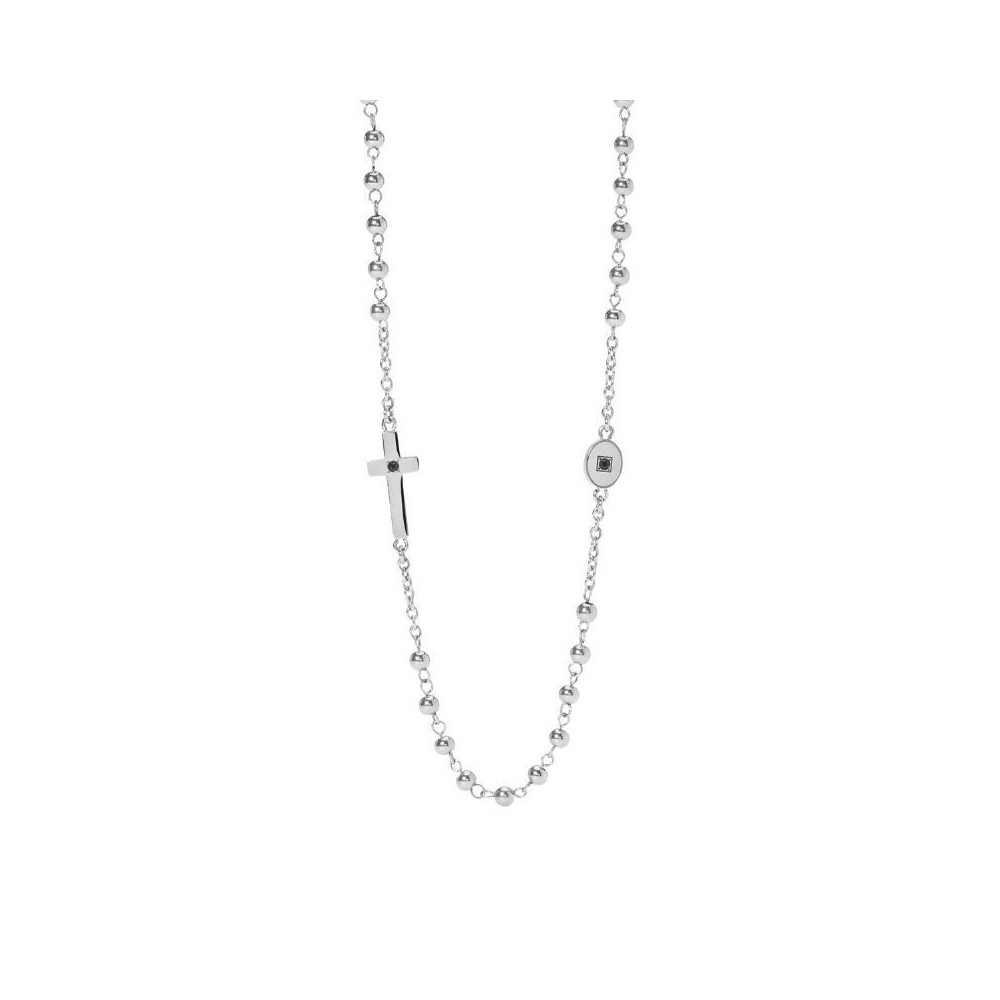 Collana in acciaio con croce Kidult [f0b5e5ca]