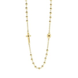 Collana in acciaio dorato con croce Kidult [472f8816]