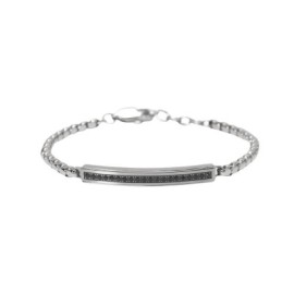 Bracciale con piastra in cristalli neri Kidult [95d50f6b]
