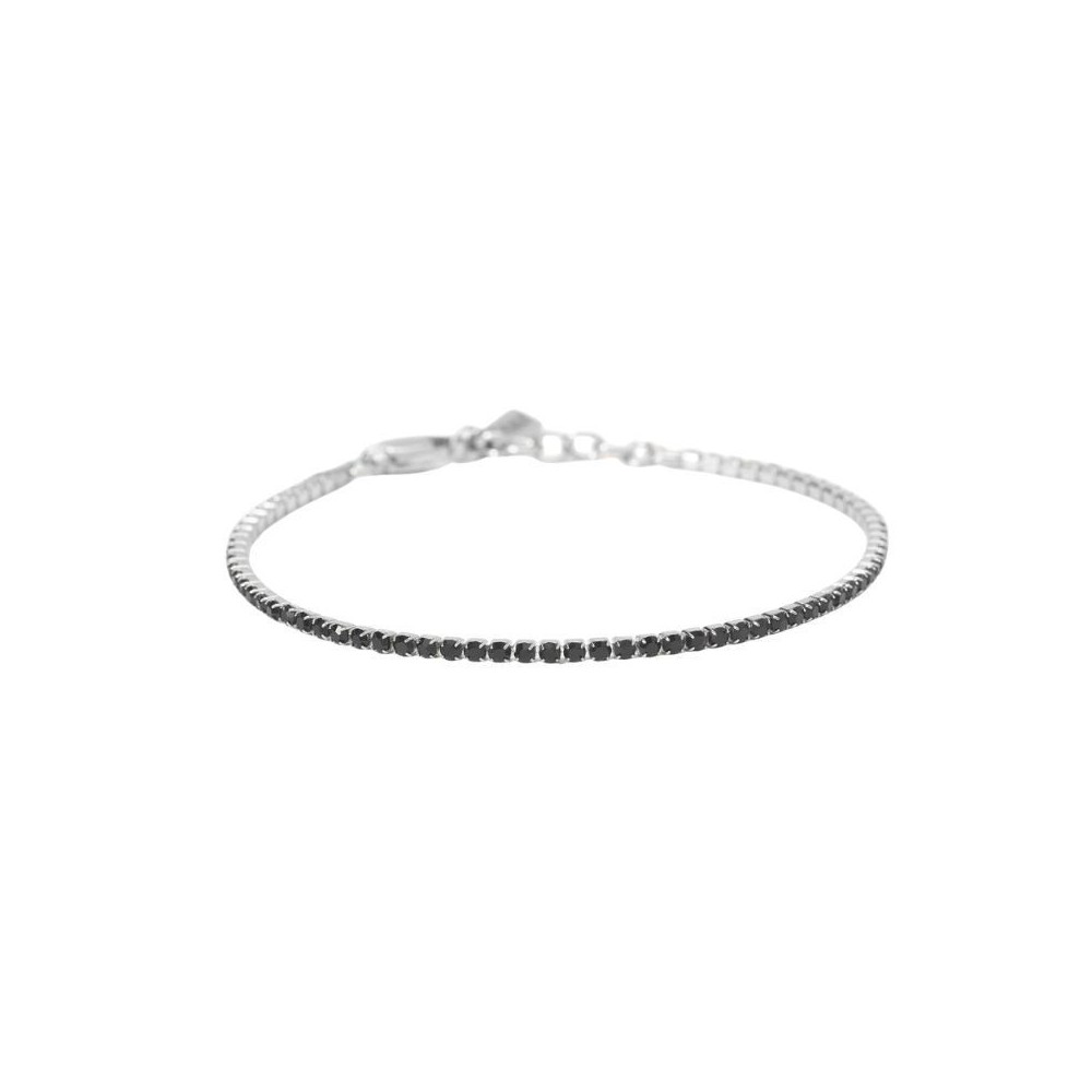 Bracciale tennis con cristalli neri Kidult [0092046e]