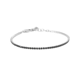 Bracciale tennis con cristalli neri Kidult [0092046e]