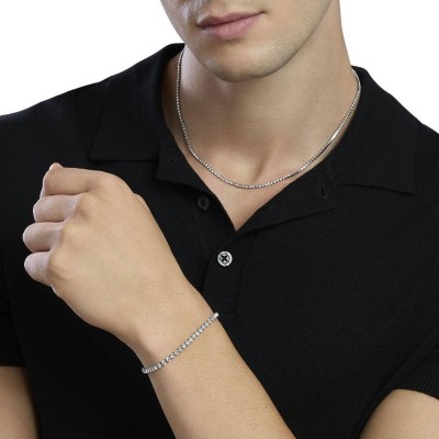 Bracciale tennis con cristalli bianchi Kidult [7ace386b]