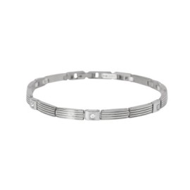 Bracciale da uomo in acciaio con cristalli bianchi Kidult [72921109]