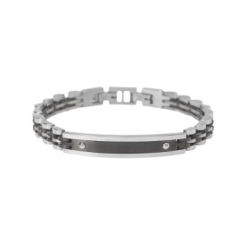Bracciale uomo in acciaio con gunmetal e piastra Kidult [fb67780b]