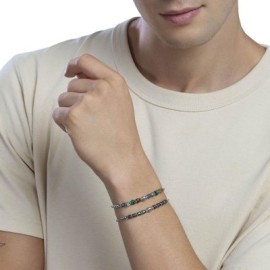 Bracciale in acciaio ed ematite Kidult [cd5a0c06]