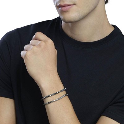 Bracciale in acciaio e ematite Kidult [95db56da]