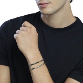 Bracciale in acciaio e ematite Kidult [4cfd15d7]