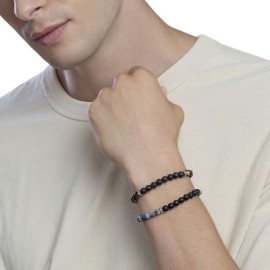 Bracciale regolabile con nylon e pietre Kidult [d9ba1ed2]