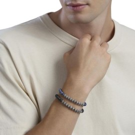 Bracciale in nylon con pietre e acciaio Kidult [7ac061da]