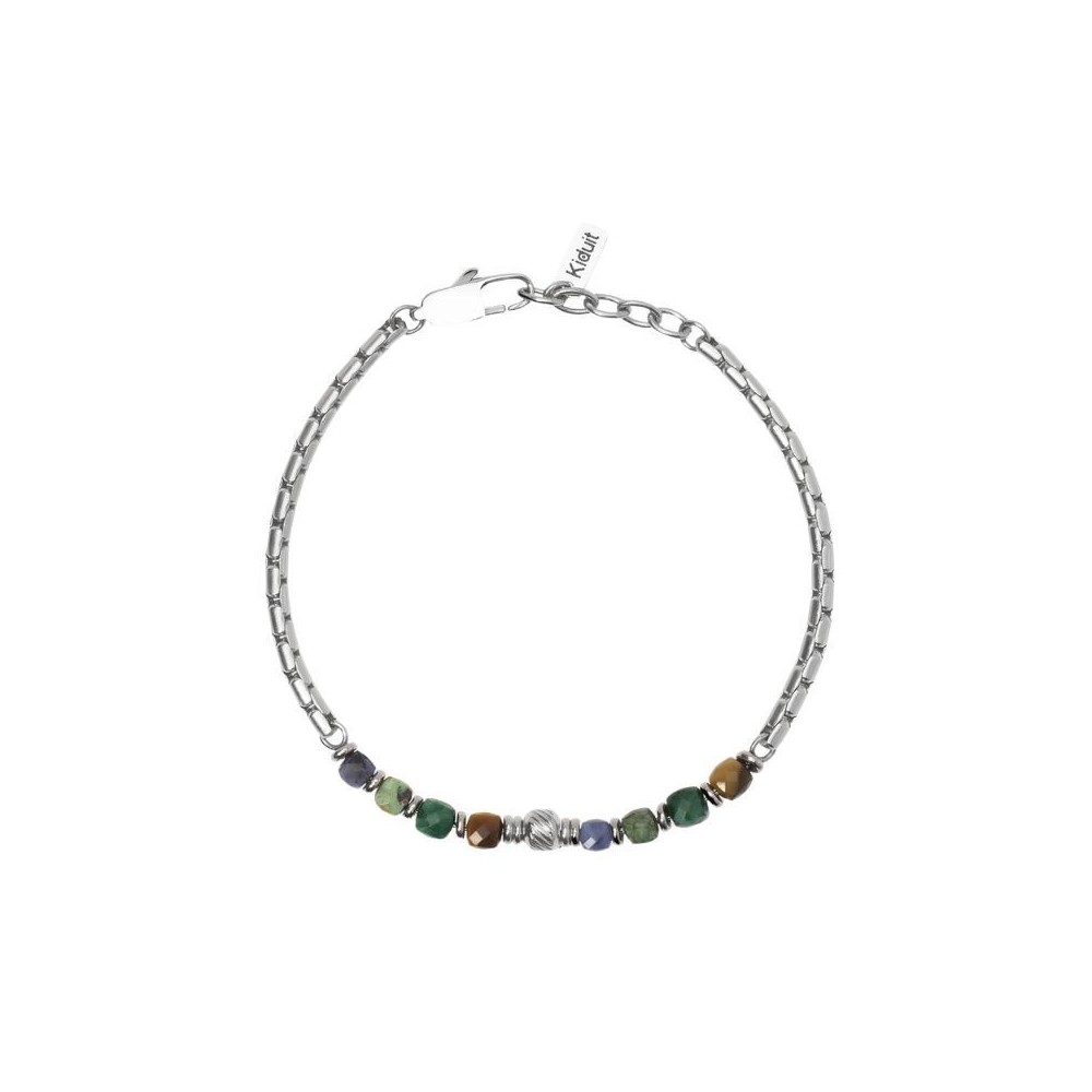 Bracciale in acciaio con pietre multicolor Kidult [a46e1430]