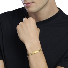 Bracciale in acciaio dorato con piastra Kidult [b685c734]