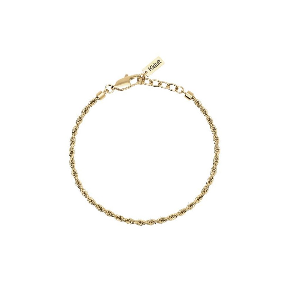 Bracciale con catena corda in acciaio dorato Kidult [8226ee16]