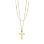 Girocollo dorato con catene e croce Kidult [13f479ec]