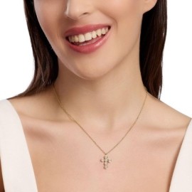 Girocollo dorato con croce in cristalli Kidult [88eac3ea]