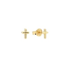 ORECCHINI MINI STUD CROCE ORO GIALLO [2d0eaab7]