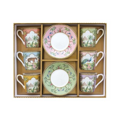 Set 6 tazzine caffè con piattino PARADIS SAUVAGE [5d781058]