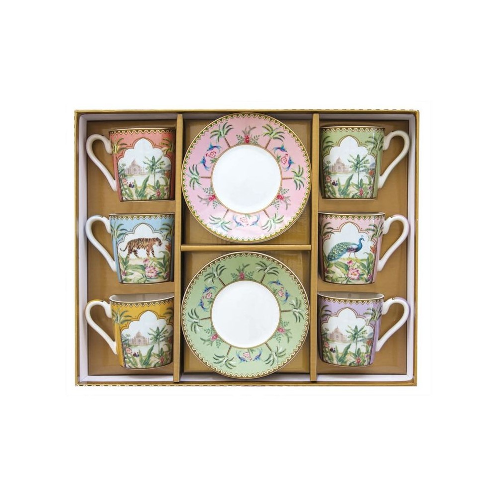 Set 6 tazzine caffè con piattino PARADIS SAUVAGE [5d781058]