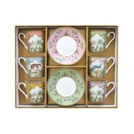 Set 6 tazzine caffè con piattino PARADIS SAUVAGE [5d781058]