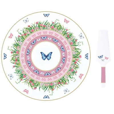 Piatto torta con paletta SPRING PARADE [7fa57681]