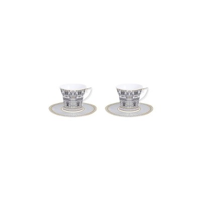 Set 2 tazzine caffè con piattino PALAZZO [38d30bd6]