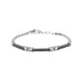 Bracciale regolabile con elementi neri Kidult [224f62b7]