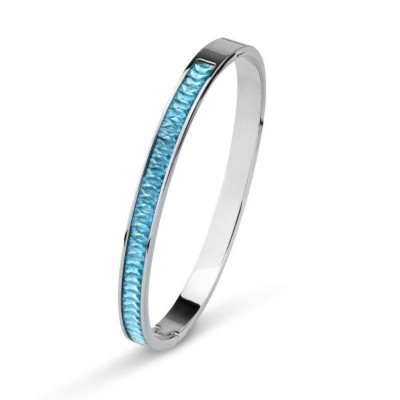 Bracciale rigido con centrale acquamarina [13463c0c]