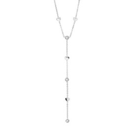 Collana con pendente di cuori e cristalli [d0d78567]