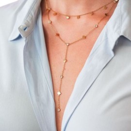 Collana placcata oro giallo con pendente di fioire e cristalli [7df44b6c]