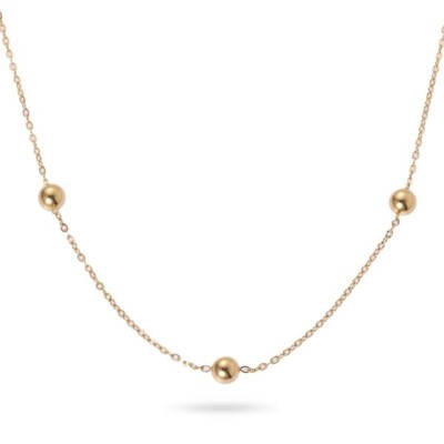 Collana placcata oro giallo con 3 boules [fc5352bd]