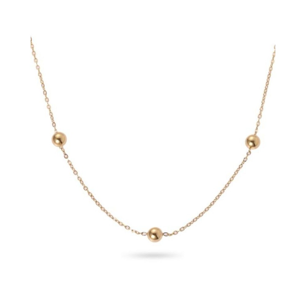 Collana placcata oro giallo con 3 boules [fc5352bd]