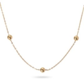 Collana placcata oro giallo con 3 boules [fc5352bd]