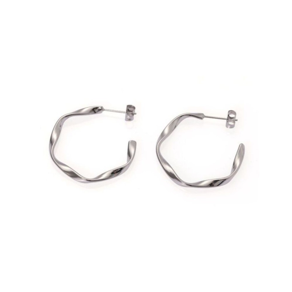 Orecchini A Cerchio Torchon Grande [4ae6cd90]
