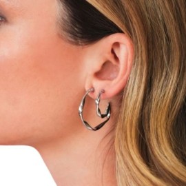 Orecchini A Cerchio Torchon Grande [4ae6cd90]