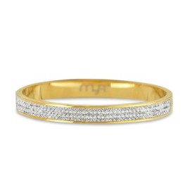 Bracciale Rigido Placcato Oro Giallo Con Strass [ad038f85]