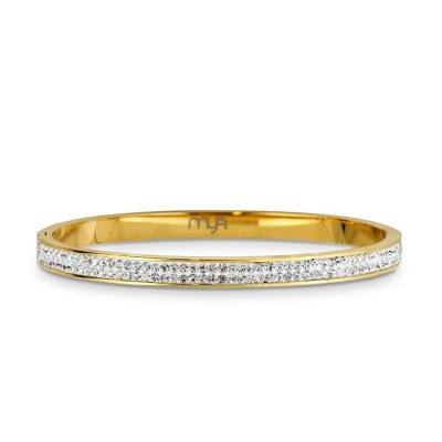 Bracciale Rigido Placcato Oro Giallo Con Strass [2aaf5784]